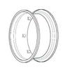 photo of This rim is 9 inch x 28 inch wide base demountable rim with 6 loop clamps. Loops are designed for 5\8 inch bolts. Fits tire size 11.2 inch x 28 inch.