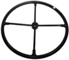 photo of This Steering wheel is 19 3\4 inches diameter, 4 spoke and has a 7\7 inch hub. For tractor models LA, 500, 600.