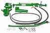 photo of Contains all parts necessary to convert manual steering to power steering includes belt driven pump and reservoir, mounting flange, power steering cylinder, hydraulic pump, oil tank, pressure tube, inlet hose, 2 tie rod ends, pump connection, v-belt, pulley, and hardware. Does not work on tractors with a Loader. For tractor models 1020, 1120, 1130, 1520 3 cylinder tractors.