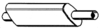 photo of Vertical Exhaust Inlet inside diameter 3 inch, outlet outside diameter 3 inch, overall length 48 inches. For 7000 (from serial number 8553), 7010, 7020, 7030, 7040, 7045, 7050, 7060 Diesel. OEM numbers 70261975, 70268785 use R1756 clamp, and R1805 rain cap.