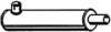 photo of Horizontal Exhaust Inlet I.D. - 2 Outlet O.D. - 2 Overall Length - 26 For 400, 4400 Swather with Gas Engine. OEM#, Use R1751 Clamp