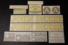 photo of For model A (1939-1946). This is a set of 12 self adhesive decals. Licensed by John Deere. DOES NOT INCLUDE THE  WARNING  DECAL AS PICTURED. This was not used on this model. These are printed on Mylar, not die cut.