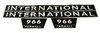 photo of For 966. Black and chrome decal set.