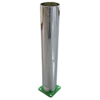 photo of For Styled A. Straight Chrome Pipe with Dent. 21 inches tall. 3 1\2 Outside Diameter.