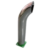 photo of This chromed exhaust stack is for Styled A. Chrome Curved Stack Exhaust Pipe with  Dent .