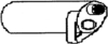 photo of Horizontal Exhaust Inlet inside diameter 3 5\8 inch, outlet outside diameter 3 1\4 inch, overall length 15 1\2 inches. For 1086, 1486, 1586.