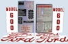 photo of Decal set for Ford 600 Series. Order Workmaster or Powermaster hood set separately. For tractor models 601, 640, 641, 661 series tractors. Does not include  Workmaster  or  Powermaster  decals.