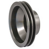 photo of The measurements on this pulley are 1.506 inches inside diameter, 8.375 inches outside diameter, and 3.27 inches thick. It has two grooves. This pump is used with RE20023 Water Pump on John Deere models: 4240, 4240S, 4350, 4430, 4440, 4455, 4630, 7020, 5200, 5400, 5440, 690B, 693B