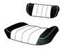 photo of Black and white, 3 mounting holes on backrest. For tractor models 424, 544, 656, 664, 2424, 2544, 2656.