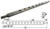 photo of Drawbar, Universal Cat II, 39-3\8 Inch - Universal Category II Drawbar Measures: (A) 1-3\16 inches thick, (B) 2-3\8 inches wide, (C) 39-3\8 inches center to center on lower link pins, (D) 2-3\8 inches from center of pin to edge of body, (E) 7-7\8 inches from body edge to center of first body hole, (F) 3-1\8 inch center to center between holes, (G) 1-1\8 inch end pin, (H) Seven 1-1\8 inch holes.