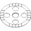photo of Measures 6.892 inch outside diameter, 1.401 inch inside diameter, 19 Teeth and .154 inch thickness at the outside edge. For tractor models TC35, TC35A, TC35D, TC35DA, TC40, TC40A, TC40D, TC40DA, TC45, TC45A, TC45D, TC45DA, TC48DA, TC55DAT, 2310, 1720, 2120.
