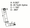 Ford TC29 Spindle, Left Hand