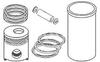 photo of This sleeve and piston kit is for 1 hole using a Stepped Head Piston in 113 CID, 123 CID 4 cylinder gas engine models: 130, 140, 22, 230, 240, 62, 76, 81, A, AV, A1, AV1, B, BN, C, Super A, Super A serial number 255418-310299, Super AV, Super AV serial number 255418-310299, U-2 serial number <22113, U-2A serial number <22113.