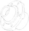 John Deere 1020 Hub, Front Wheel, 6 bolt