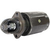 photo of This remanufactured 12 volt starter has 9 tooth gear on bendix. Single bolted stud on rear side of starter (about 2 inches from the end) for electrical connection. Overall length is 12.5 inches (PLEASE VERIFY OVERALL LENGTH OF YOUR OLD STARTER. THIS MAY NOT FIT YOUR TRACTOR IF YOUR OLD STARTER IS SHORTER THAN 12.5 InchES), Diameter is 4 inches, 2 bolt center-to-center is 4.25 inches. Replaces 1900347M91, 1900348M91, 4858MFGXL. A refundable $80.00 core charge will be added to your order. There is an additional shipping cost for this product: $5.00