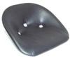 photo of Padded steel pan seat. Two bolt mounting, 2 inch center to center. Three drain holes. Black leatherette upholstery. (TI)