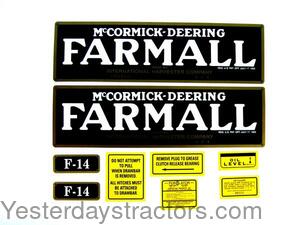EARLY FARMALL DECAL BLACK 14" X 2 3/4" NEW FREE LISTING 