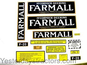 Farmall F20 Decal Set IHCF20