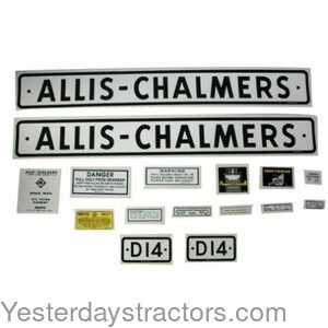 Allis Chalmers D14 D14 Decal Set 100150