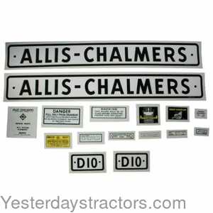 Fits Allis Chalmers Model 210 Details about   S.68950 Complete Decal Set 