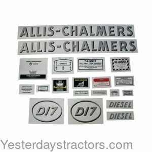 Allis Chalmers D17 Decal Set 100170