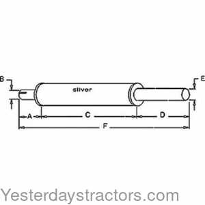 Ford 8N Muffler 100566