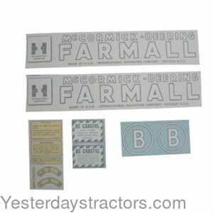 Farmall B International McCormick-Deering Farmall Decal Set 100895