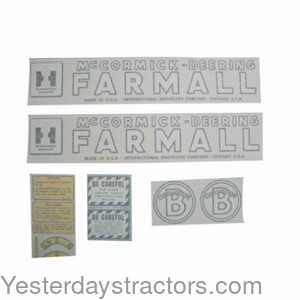 Farmall B International McCormick-Deering Farmall Decal Set 100902