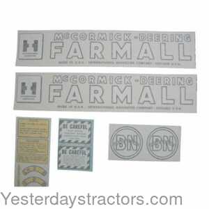 Farmall B International McCormick-Deering Farmall Decal Set 100904