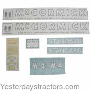 Farmall W4 International McCormick Decal Set 100929