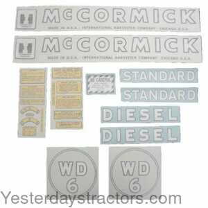 Farmall W6 International McCormick Decal Set 100932