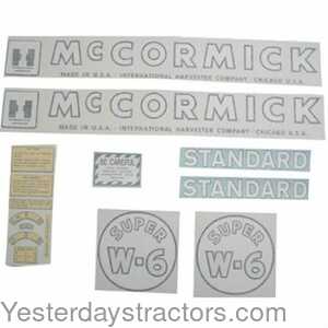 Farmall Super W6 International Decal Set 100945