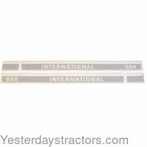 International 684 Hood Decals 