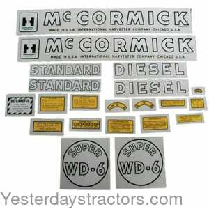 Farmall Super W6 International Decal Set 101075