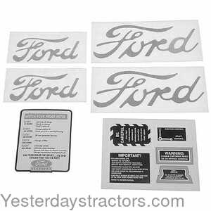 Ford 8N Ford Instructions Decal Set 101990