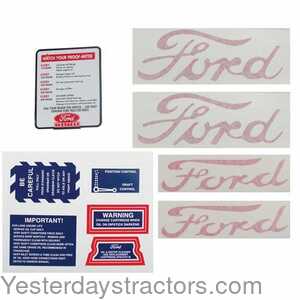 Ford NAA Ford Instructions Decal Set 101992