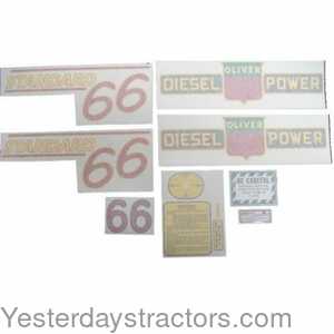 Oliver 66 Tractor Decal Set 102813