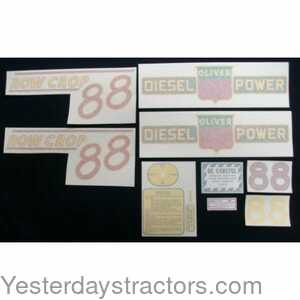 102826 Oliver 88 Row Crop Decal Set 102826