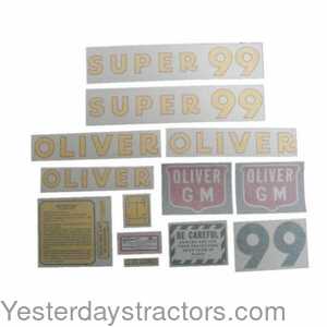 102842 Oliver Super 99 GM Decal Set 102842
