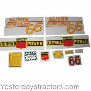 102869 Oliver 66 Row Crop Decal Set 102869