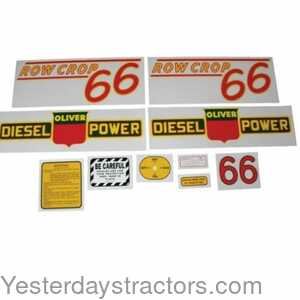 102870 Oliver 66 Row Crop Decal Set 102870