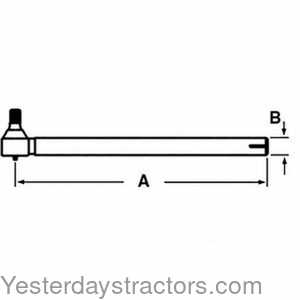 Farmall 2656 Tie Rod Tube with End 104403