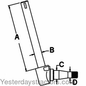 Massey Ferguson 283 Spindle - Right Hand 105004