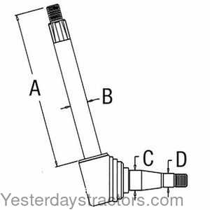 Massey Ferguson 2775 Spindle - Right Hand 105029