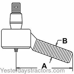 1056235M91 Drag Link End Left and Right Side 1056235M91