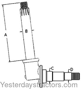 Oliver 1555 Spindle 107282A