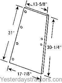 Farmall Hydro 186 Rear Quarter Glass 109319C2