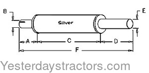 Minneapolis Moline GVI Muffler 10A12633