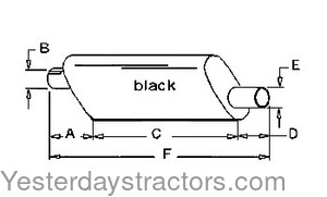 Oliver 2655 Muffler 10A31300