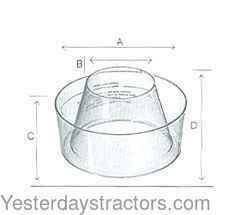 Minneapolis Moline G1000 Precleaner Bowl 10P2754